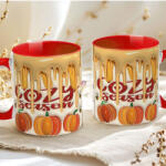 Deconline Crafts Őszi mintás bögre 3D pufi hatású "Cozy Season" red (DO126105-RED-MUG)