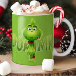 Deconline Crafts Egyedi feliratos karácsonyi bögre "Mini Grinch (DO129209-CERAMIC-MUG)