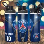 Deconline Crafts Prémium PSG fém sportkulacs egyedi névvel és számmal 850 ml "ZIPPER (DO69360-PSG-850)