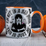 Deconline Crafts Halloweeni mintás bögre Wednesday Narancssárga (DO126148-ORANGE-MUG)