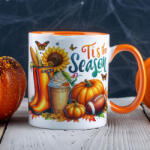 Deconline Crafts Őszi mintás bögre ""Tis the Season" Narancssárga (DO126178-10-ORANGE-MUG)