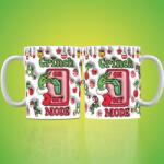 Deconline Crafts Grincs mintás karácsonyi bögre 3D pufi hatású "Grinch mode (DO129120)