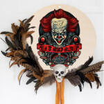 Deconline Crafts Egyedi Halloweeni ajtódísz, nyomtatott fatábla Pennywise személyre szabható többféle méret (DO69326-WOOD)