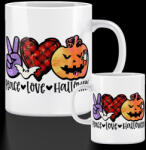 Deconline Crafts Őszi mintás bögre "Love, piece, Halloween" 330 ml (DO126173-CERAMIC-MUG)