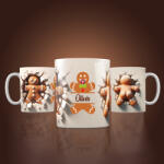 Deconline Crafts Személyre szabható Karácsonyi bögre 3D mézi, egyedi névvel Fiús (DO129130-F)