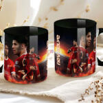 Deconline Crafts Prémium Szoboszlai Bögre személyre szabható, egyedi névvel 330ml Fekete bögre (DO69338-BLACK-MUG)