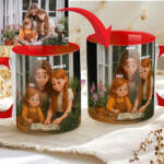 Deconline Crafts Egyedi grafikás bögre Anyák napjára Fényképből Mesefigurák Személyre szabható, piros, kerámia (DO133012-RED-MUG)