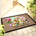 Deconline Crafts Egyedi feliratos húsvéti Lábtörlő 60x40 cm "Retro Húsvét" színes HD (DO133003-Doormat-60x40)