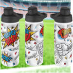 Deconline Crafts Prémium Apák napi fém kulacs egyedi névvel 750 ml "Super Dad (DO133013-BOTTLE-750)