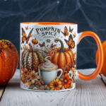 Deconline Crafts Halloween mintás bögre "Pumpkin Spice Season" Narancssárga (DO126175-ORANGE-MUG)