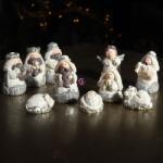 Decoration & Design Betlehem figurák 3, 8cm fehér, ezüst 10 db-os szett (DD62323)