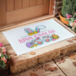 Deconline Crafts Egyedi neves húsvéti szőnyeg, kádkilépő 60X40 cm "Nyuszilány" tört fehér (DO133001--RUG-60x40)