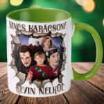 Deconline Crafts Karácsonyi bögre "Nincs karácsony Kevin nélkül" 330 ml kerámia Zöld Full HD (DO129218-GREEN-MUG)