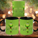 Deconline Crafts Egyedi feliratos karácsonyi bögre "Mini Grinch" fekete bögre (DO129209-BLACK-MUG)