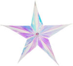 Decoration & Design Karácsonyi csillag ablakdísz akasztós fehér irizáló, 30 cm (DD68467)