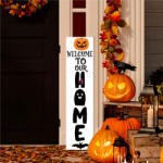 Deconline Crafts Halloweeni Tábla "Welcome to our home" felirattal, 60 cm, akasztható (DO120027)