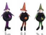 QX-IMP Halloweeni dekor boszorkány figura 3 féle, 23 cm, textil (067652)