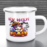 Deconline Crafts Egyedi Halloweeni fém retro bögre, Cuki Unikornisos, személyre szabható 360ml (DO126188-ALU-MUG)