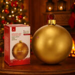 Koopman 45 cm-es Felfújható óriás karácsonyfadísz gömb, arany ideális óriás fákhoz (491030230)