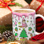 Deconline Crafts Karácsonyi bögre "elf manó" Pufi hatású (DO129171-CERAMIC-MUG)