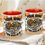 Deconline Crafts Őszi mintás bögre 3d Pufi hatású "Pour Some Pumpkin" Narancs (DO126119-ORANGE-MUG)