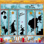 Deconline Crafts XXL Karácsonyi ablakmatrica Grincs ellopja a karácsonyt jelenet 6 részes (DO120057)