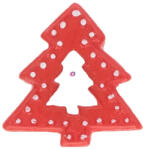 Decoration & Design 8 db-os Dekor mézeskalács fenyő piros, öntapadós 2, 6 cm poly (DD68233)