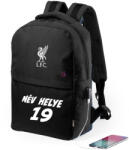 Deconline Crafts Liverpool Iskolatáska, USB-s, személyre szabható egyedi névvel és számmal, Fekete (6451-BK-LFC)