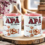 Deconline Crafts Apák napi bögre "Legjobb apa, Max 5 gyerek" Személyre szabható, rózsaszín, kerámia (DO133014-PINK-MUG)