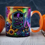 Deconline Crafts Halloween mintás bögre "Hocus Pocus Candy" Narancssárga (DO126160-ORANGE-MUG)