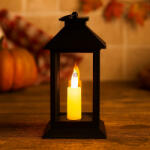 Entac Ledes Lámpás 17 cm LED világtással, elemes fekete (ALCL17-B)