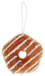 Decoration & Design Mézeskalács fánk akasztós polyfoam 9, 5x9, 5x4 cm barna, fehér (DD70012)