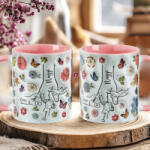 Deconline Crafts Anyák napi bögre "Anya, Nagyi, Max 5 gyerek" Személyre szabható, rózsaszín, kerámia (DO133008-PINK-MUG)