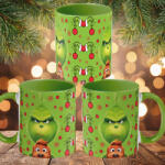 Deconline Crafts Grincs mintás karácsonyi bögre 3D pufi hatású "Grinch x Max" zöld (DO129151-GREEN-MUG)