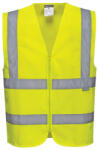 Portwest Hi-Vis zippzáras mellény (C375YERXXL) - munkavedelemplusz