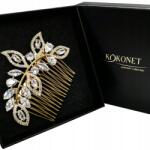 Kokonet Esküvői fésű Arany kiváló minőségű Fényes glam (Grzebyk ślubny ZŁOTY wysoka jakość BŁYSZCZĄCY)