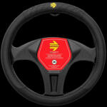 MOMO Kormányvédő V. I. P. 'M' Fekete-Fekete/Sárga Logó (SWC0VIPBK)