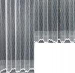  Két Függöny Szett Erkélyre Tüll Hímzett Szalaggal 200x250+400x160 5663 (654324)