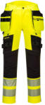 Portwest DX4 Hi-Vis nadrág lezippzározható lengőzsebbel (DX442YBR30)