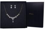 Kokonet Arany színű, finom esküvői ékszerszett (nyaklánc és fülbevaló) (8-0351)