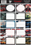 T-Creativ Füzetcímke 10 Darab/Ív Sportcars (N13049TSC)