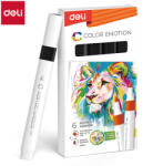 Deli Sketch Marker Kétvégű Alkoholos Black 120 Color Emotion (DEL70803CE120)