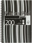 Pukka Pad Spirálfüzet A/5 100 Lapos Vonalas Jotta Pad Fekete-Fehér (LCBB0580)