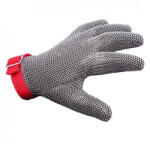 Ganteline Lánckesztyű Fémgyűrűs Ötujjas (Piros, M) (GAN4488)