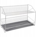 Zbychpol Edényszárító tálca 2 szintes 60 cm csepegtető ezüst (5907800102345)