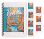 GIPTA Spirálfüzet 17x24 cm 80 Lapos Négyzetrácsos City Vegyes Minta (BP153902150)