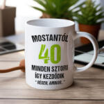 Partikellékek Régen amikor - 40. születésnapi bögre