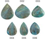  Cabochon din Shattuckit Natural - Picatura - Aliniere intre Minte, Inima si Spirit - 22-40 x 14-36 x 4-6 mm - 1 Buc