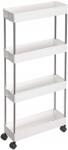 Songmics Gurulós babakocsi 4 szintes fehér konyhai Loft (KSC08WT)
