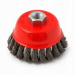 GEKO Drótkefe 100mm csavart sarokcsiszolóhoz Acél (G00592)